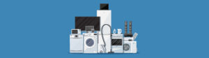 Various small and large electrical appliances.